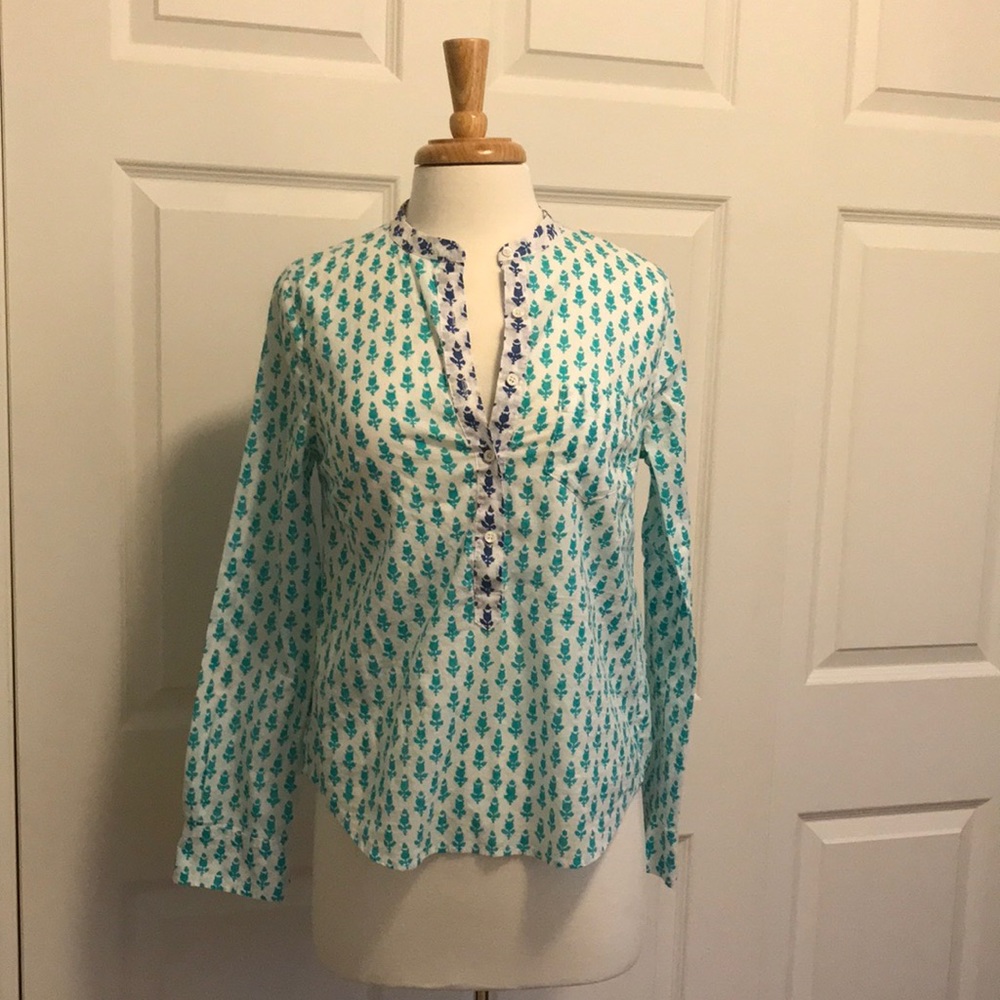 J Crew Popover Blouse